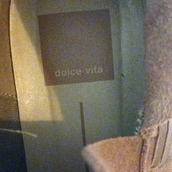 Dolce Vita Neutral Tan Suede Cleo Western Boho Whipstitch Ankle Booties Size 8.5 - Picture 7 of 9